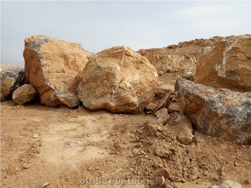Black Gold Marble Block, Pakistan Black Marble