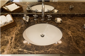 Marron Emperador Bathroom Countertop