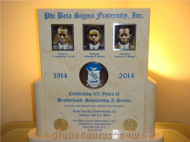 Dedicated to Crafting Fine Marble, Granite and Travertine Custom-Engraved Awards, Plaques and Recognition Gifts