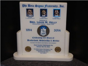 Dedicated to Crafting Fine Marble, Granite and Travertine Custom-Engraved Awards, Plaques and Recognition Gifts