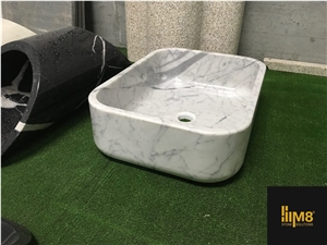 Bianco Carrara Marble Sink