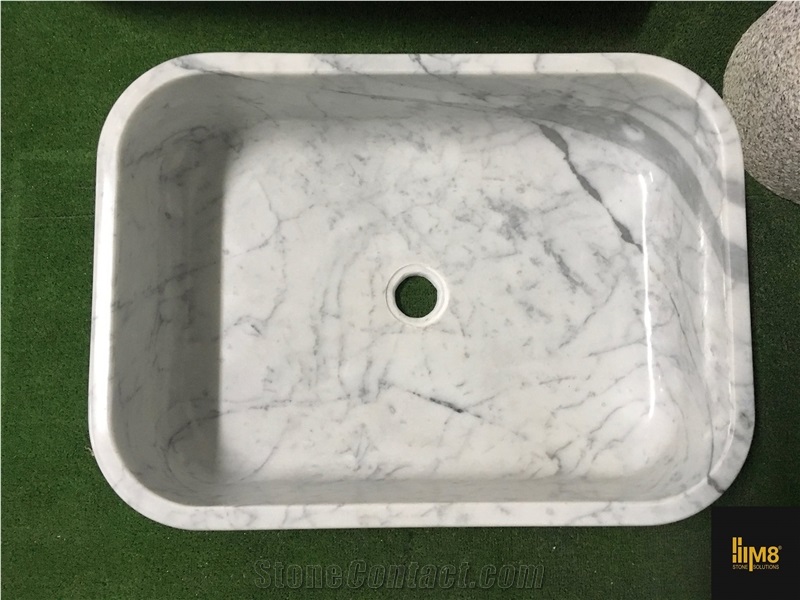 Bianco Carrara Marble Sink