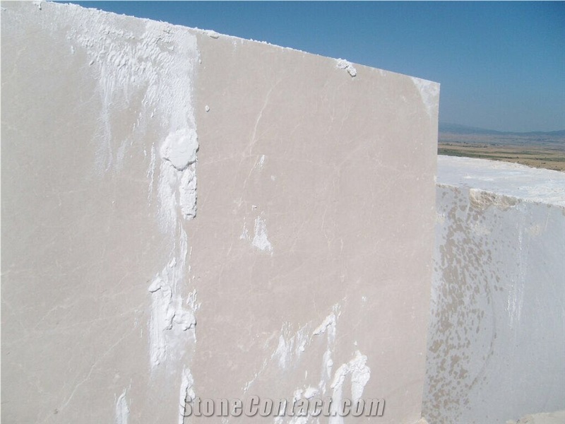 Crema Marble Blocks, Burdur Cream Marble Block