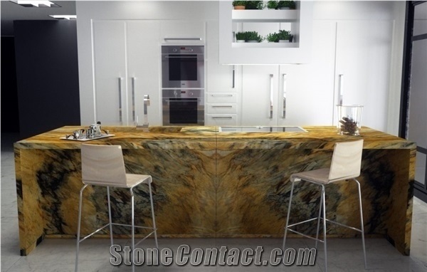 Giallo Siena Quartzite Kitchen Bench Top