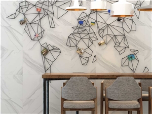 Carrara Bianco Glazed Ceramic Wall Tiles