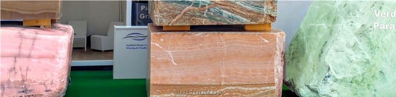 Dark Brown Onyx, Pink Onyx Blocks