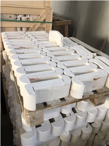 Ashya Travertine Bullnose Pool Coping, White Travertine Pool Coping