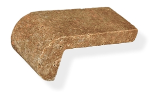 Noce Travertine Bullnose Pool Coping