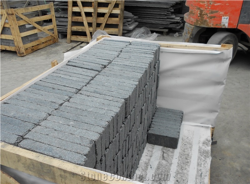 Black Basalt Kerbstones and Tumble Road Stone