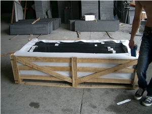 Packing Show G684 Black Basalt Staircase Polished,Steps