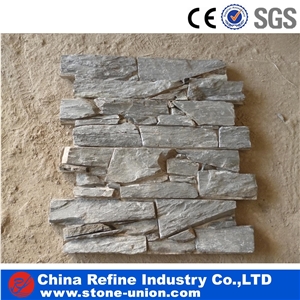 Flexible Slate Stone Veneer for Wall ,Natural Stacked Slate ,Cement Ledgestone Panel