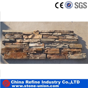 Flexible Slate Stone Veneer for Wall ,Natural Stacked Slate ,Cement Ledgestone Panel