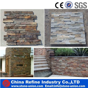 Rusty Slate Stone Veneers ,Brown Cement Ledgestone Panel ,Cultured Slate ,Wall Cladding,Cement Ledgestone Panel
