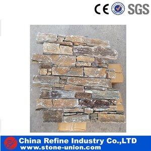 Rusty Slate Stone Veneers ,Brown Cement Ledgestone Panel ,Cultured Slate ,Wall Cladding,Cement Ledgestone Panel