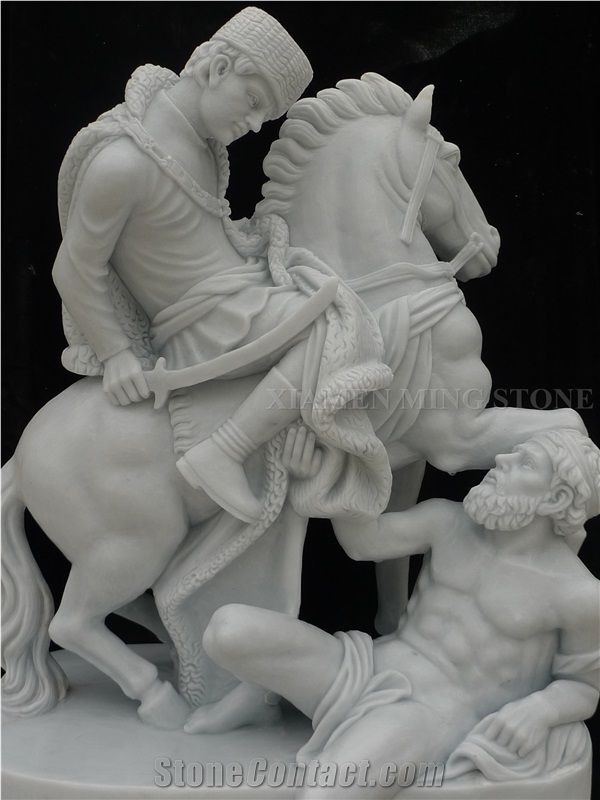 Oriental White Marble Hand Carving Man Statue,Human Sculpture Western Style for Garden Landscaping Stone