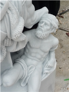 Oriental White Marble Hand Carving Man Statue,Human Sculpture Western Style for Garden Landscaping Stone