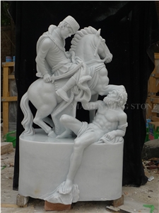 Oriental White Marble Hand Carving Man Statue,Human Sculpture Western Style for Garden Landscaping Stone