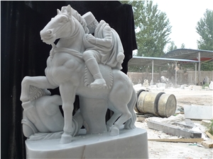 Oriental White Marble Hand Carving Man Statue,Human Sculpture Western Style for Garden Landscaping Stone