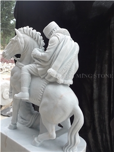 Oriental White Marble Hand Carving Man Statue,Human Sculpture Western Style for Garden Landscaping Stone
