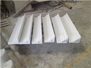 Pure White Marble Interior Border Lines,Wall Molding Skirting