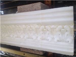 Pure White Marble Interior Border Lines,Wall Molding Skirting