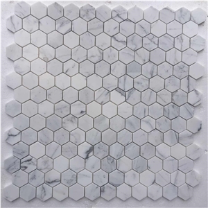 Wholesale White Marble Hexagon Mosaic Floor Tiles,Wall Mosaicbacksplas