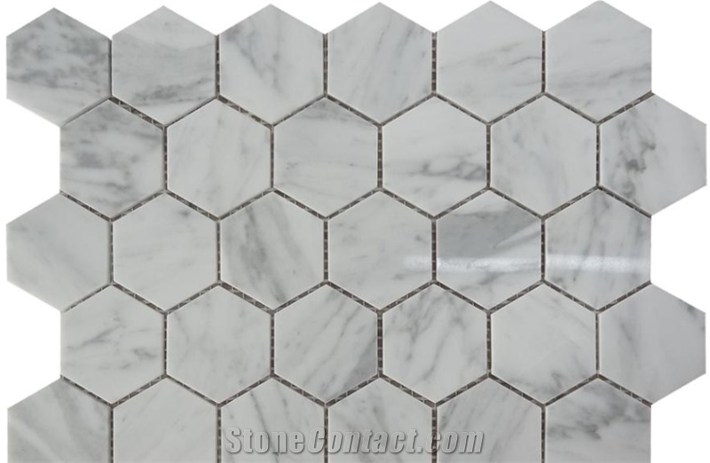 Wholesale White Marble Hexagon Mosaic Floor Tiles,Wall Mosaicbacksplas