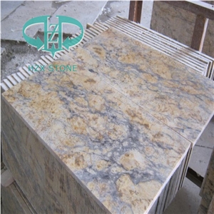 Gold Diamond Granite Tiles/Slabs, Natural Yellow Brown Granite Tiles/Slabs,Kitchen Countertop