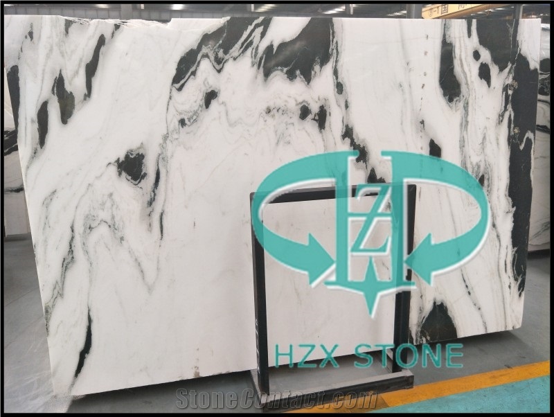 Panda White, Ink White, Panda White Marble Slab, Ink White Marble