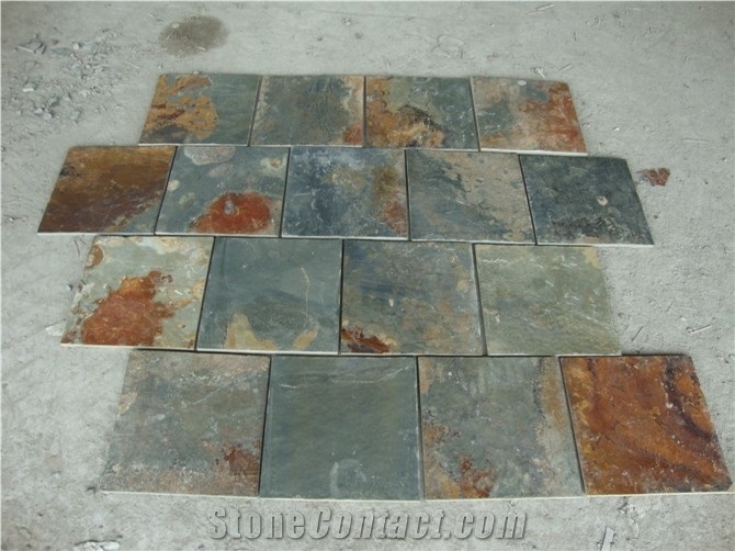 Cheap and Natural Chinese Rustic Slate Roof Tiles Square Roof Covering and Coating