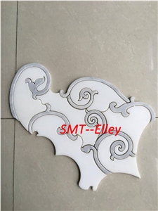 Custom Design Art Mosaic Tile for Bathroom Wall Carrara Cd Mixed Pure White Marble Mosaic Pattern Tile for Project Custom Design Art Mosaic Tile for Bathroom Wall Carrara Cd Mixed Pure White Marble Mosaic Pattern Tile for Project