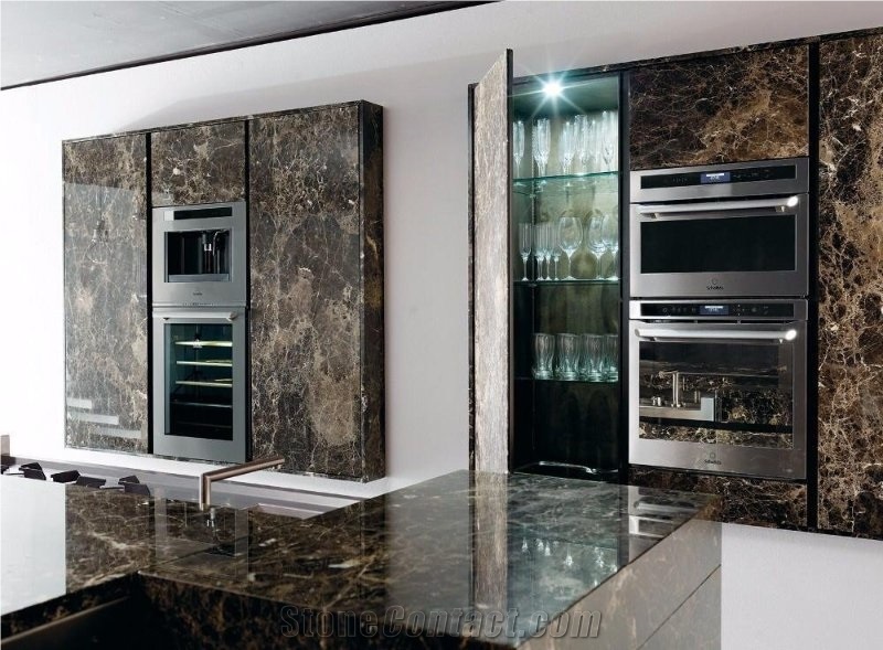 Custom Design Marble Vanity Tops for Bathroom Spanish Marble Emperador Dark Bath Top for Application
