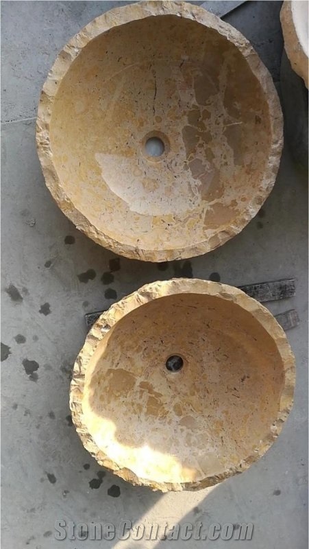Custom Stone Balustrades Egyptian Beige Marble Handrail for Project