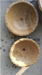 Custom Stone Balustrades Egyptian Beige Marble Handrail for Project