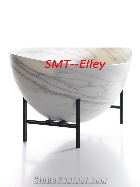 Irregular Shape Custom Design Stone Bathtubs Carrara Marble Bath Tubs for Hotel
