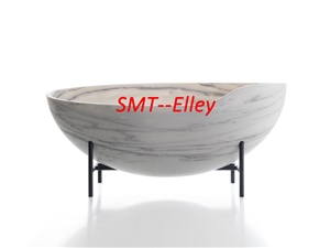 Irregular Shape Custom Design Stone Bathtubs Carrara Marble Bath Tubs for Hotel