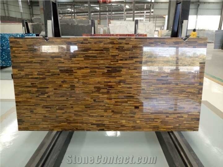 Luxury Decoration Polished Tiger Eye Agate Stone Slab for Countertop