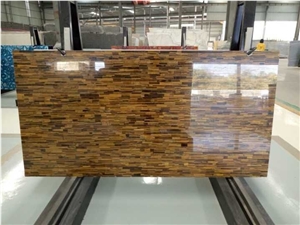 Luxury Decoration Polished Tiger Eye Agate Stone Slab for Countertop