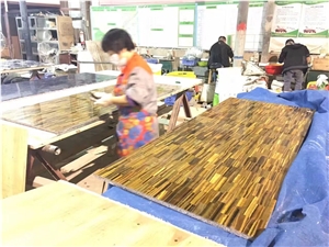 Luxury Decoration Polished Tiger Eye Agate Stone Slab for Countertop