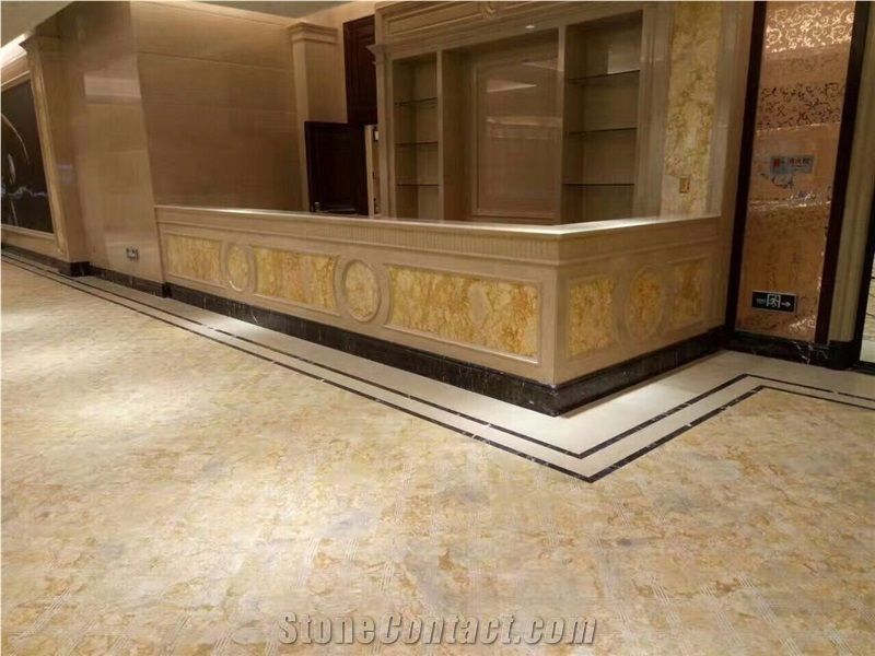 2017 New China Yellow Marble Stone Thickness 18mm in Good Price Of Big Slab ,Tiles ,Wall Covering ,Tv Back Set ,Marble Pattern,Floor Covering Tiles