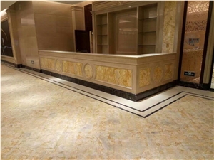 2017 New China Yellow Marble Stone Thickness 18mm in Good Price Of Big Slab ,Tiles ,Wall Covering ,Tv Back Set ,Marble Pattern,Floor Covering Tiles