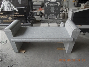 China G603 Light Grey White Granite Monumental Memorial Bench Plaques China G603 Light Grey White Granite Monumental Memorial Bench Plaques