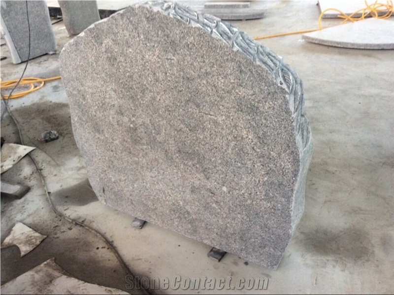 2017 New China Beautiful High-Quality Affordable Design Beautifully Carved Stone Tombstone 603 Headstone Gravestones Monuments Design Western Style