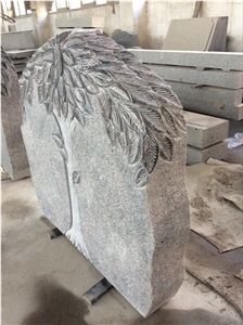 2017 New China Beautiful High-Quality Affordable Design Beautifully Carved Stone Tombstone 603 Headstone Gravestones Monuments Design Western Style