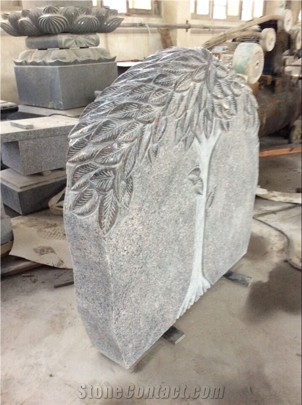 2017 New China Beautiful High-Quality Affordable Design Beautifully Carved Stone Tombstone 603 Headstone Gravestones Monuments Design Western Style