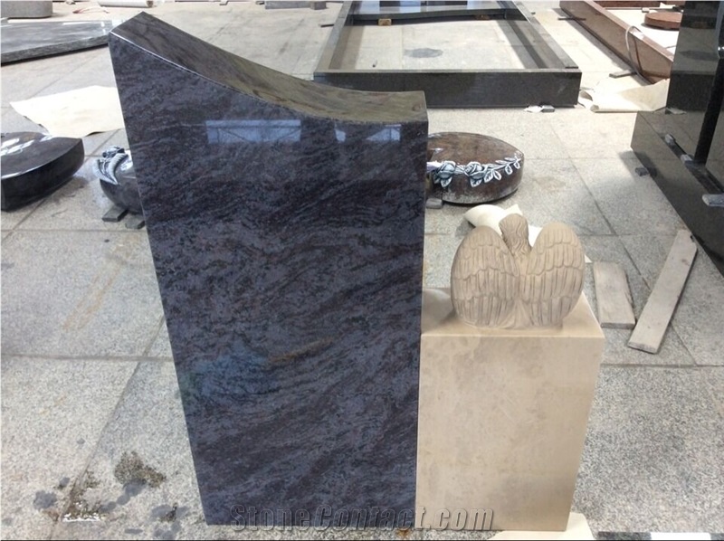 Beautifullycarved Tombstone Ocean Beige Headstone Gravestone