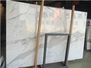 China Factory Direct Arabescato Marble Slab, Italian Calacatta White Marble Skirting, Floorng Tiles and Wall Claddings for Building Projects