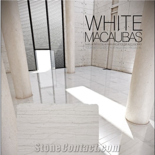China Quarry High Polished Good Price Customized Cut to Size White Macaubas Quartzite Tiles with Brushed for Hall