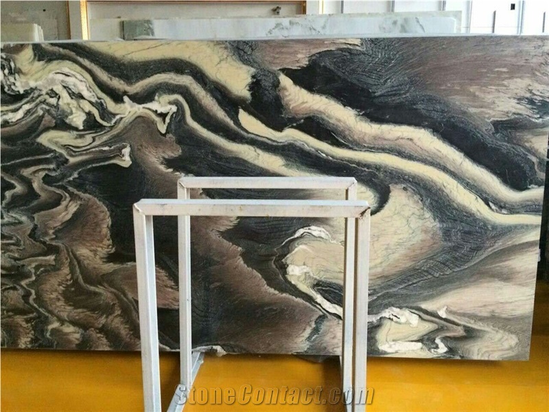 Chinese Factory Own Quarry Landscape Purple Marble Slabs, Landscape Green Marble Flooring Tiles and Wall Claddings for Building Projects