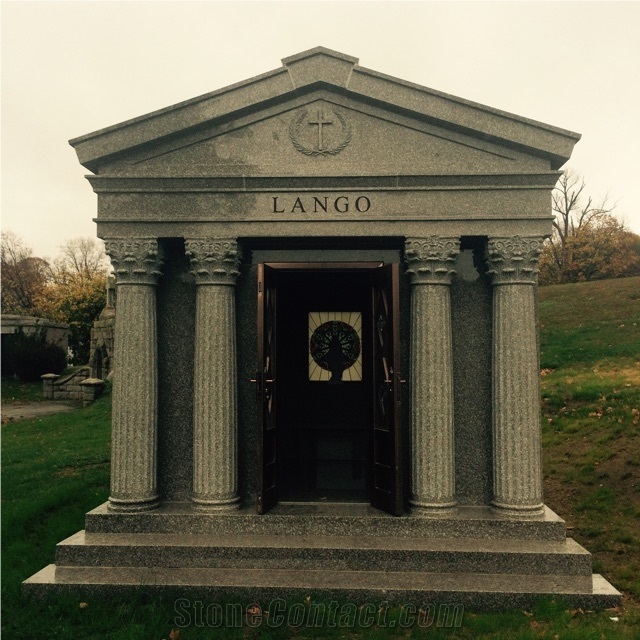 Haobo Stone Custom Cemetery Mausoleum Granite Crypts Designs